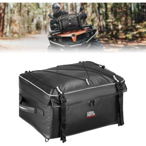imageKEMIMOTO ATV Storage Bag for Front Rear Rack 900D WaterResistant ATV Gear Bag with Adjustable Divider Board Waterproof Cover Cargo Bag Compatible With Polaris Sportsman Arctic Cat Kawasaki