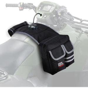 imageKEMIMOTO ATV Tank Bag Waterresistant Warm Cooler All Terrain Vehicles Accessories Motorcycle Saddle Bag Compatible with Sportsman Scrambler FourTrax Grizzly Snowmobile BicycleBlack