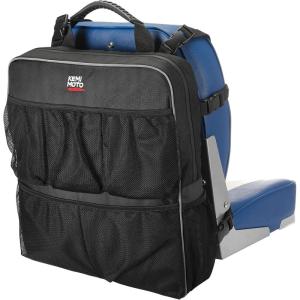 imageKEMIMOTO Boat Storage Bag Boat Seat Backpack Boat Storage Organizer with Mesh Pockets Waterproof Boat Backseat Storage Bag for Life Jacket Swimsuit and Other Boating Accessories