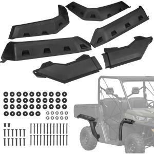 imageKEMIMOTO Fender Flares Compatible with Can Am Defender HD 5 HD8 HD10 and Defender MAX 20162025 Front and Rear Extended Mud Guards Replace OEM 715006821 715002424 715006822