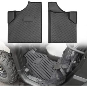 imageKEMIMOTO Floor Mats 2pcs Compatible with CanAm Defender and Defender MAX 20162019 TPE First Row Floor Pads Liner3 Seat