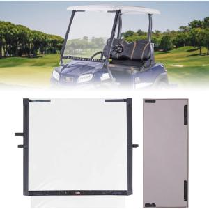 imageKEMIMOTO Foldable Golf Cart Windshield Compatible with Club Car DS Tempo Precedent  Portable Lightweight RollUp Design with Extra Tinted Half Windshield Included