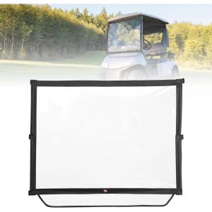 imageKEMIMOTO Foldable Golf Cart Windshield Compatible with EZGO RXV Portable Lightweight PVC Replacement Front Windshield BlackBlack