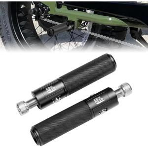 imageKEMIMOTO Folding Foot Pegs Universal M12 Install Bolts Electric Bike Compatible with Super 73 S2RXRZZX CNC Aluminum Motorcycle Bicycle EBike Foldable Footrests Pedals Passenger Footpegs