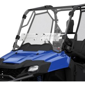 imageKEMIMOTO Full Front Windshield Compatible with Pioneer 700 7004 20142025 UV Resistant 14quot Clear Polycarbonate 95 Light Transmittance Minor Scratch Resistance Winscreen Windshield AccessoriesWith Ventilation