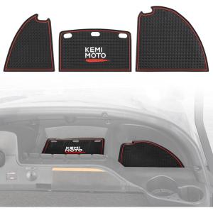 imageKEMIMOTO Golf Cart Dash Mats Compatible with Club Car Precedent 20042023 and OnwardampampTempo 20072023 Golf Cart AccessoriesRed