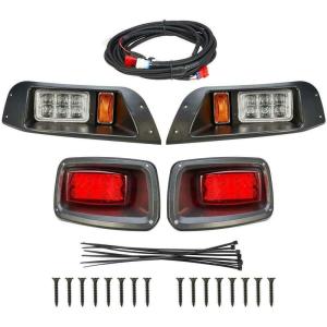 imageKEMIMOTO Golf Cart Light Kit Compatible with TXT Street Legal Golf Cart Headlights Kit Compatible with EZGO TXT Led Lights 19962013 Gas and Electric with Installation Instructions