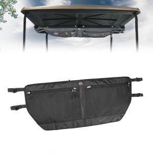 imageKEMIMOTO Golf Cart Overhead Storage Bag Compatible with 2 Passenger OEM EZGO TXT 19932013 1680D Ceiling Mesh Bag Organizer No Drilling Required Black
