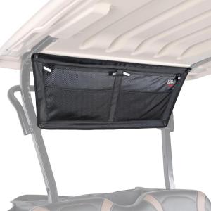 imageKEMIMOTO Golf Cart Overhead Storage Bag Compatible with 222 Passengers OEM 54quot Short Top EZGO RXV No Drilling 1680D Waterproof Ceiling Bag Black