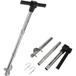 imageKEMIMOTO Jet Ski Anchor Shallow Water Anchor Pole for Kayak Pontoon PWC 3ft Stainless Steel Heavy Duty Boat Anchor Sand Anchor Kit Accessories Easy Storage