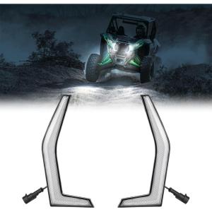 imageKEMIMOTO KRX 1000 Fang Lights Front LED Street Legal Light Kits Compatible with Kawasaki Teryx KRX 1000 2020 ampamp KRX 4 1000 2023 LED Grille Accent Lights Front LED Lights