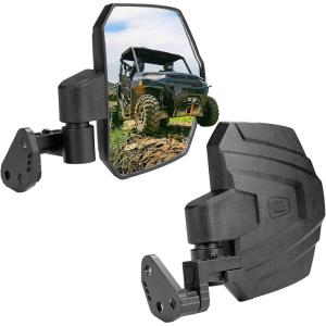 imageKEMIMOTO Large Side Mirrors Apillar UTV Mirror Compatible with Polaris Ranger XP 1000 Crew XP 1000 20182026 CFMOTO UFORCE U10 Extension Adjustable Side Mirrors Mounted on ROPS bar