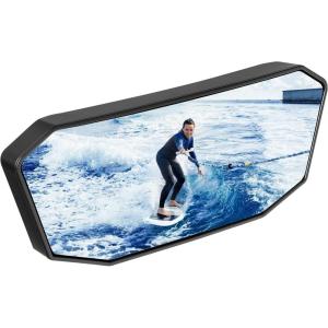 imageKEMIMOTO Marine Boat Mirror Upgraded Size 105 in x 4 in Universal Boat Rear View Mirror for Ski Pontoon Boats Water Skiing Sport Wakeboarding Surfing