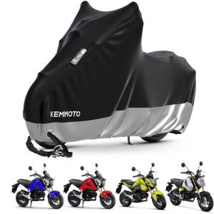 imageKEMIMOTO Motorcycle Cover with Tail Tidy Window Compatible with 20262018 Grom Monkey Navi Z125 Benelli Waterproof Mini Motorbike Covers with Soft Cotton Lining ampamp Lock Hole Outdoor UV Dust All Weather