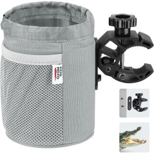 imageKEMIMOTO Motorcycle Cup Holder Oxford Fabric Motorcycle Drink Holder with 06quot15quot Alligator Clamp Universal Water Bottle Cup Accessories for Bike ATVUTV Scooter Boat Walker BlackGray