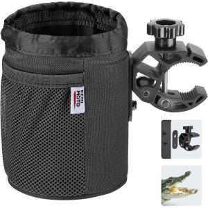 imageKEMIMOTO Motorcycle Cup Holder Oxford Fabric Motorcycle Drink Holder with 06quot15quot Alligator Clamp Universal Water Bottle Cup Accessories for Bike ATVUTV Scooter Boat Walker BlackBlack