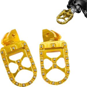 imageKEMIMOTO Motorcycle Foot Peg Foot Rest Compatible with Surron Light Bee XS Footpegs x260 and x160 Talaria Sting MX3 MX4 Talaria XXX Electric Dirt Bike BlackGold