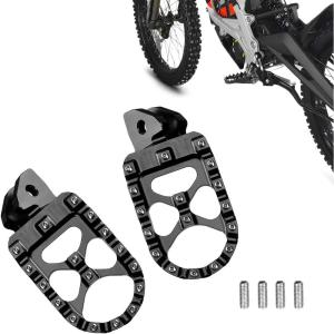 imageKEMIMOTO Motorcycle Foot Peg Foot Rest Compatible with Surron Light Bee XS Footpegs x260 and x160 Talaria Sting MX3 MX4 Talaria XXX Electric Dirt Bike BlackBlack