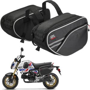 imageKEMIMOTO Motorcycle Saddlebags Bag Expandable 2430L 15L2 Compatible with Ninja500 400 Grom 2025 2024 2023 2022 Navi Z125 Dirt Bike Dual Sport Mini Motorcycle Sport Bike Side Bags