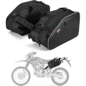 imageKEMIMOTO Motorcycle Saddlebags with Rain Covers Compatible with Motorcycle Dirt Bike Dual Sport Motorcross Motorbike Racing Mountain OffRoad 24L