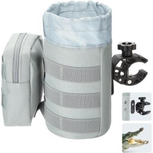 imageKEMIMOTO Motorcycle ampamp ATV Cup Holder32oz Drink Holder with Alligator Clamp UTV Scooter Boat Kayak Bike Walker BlackGrey