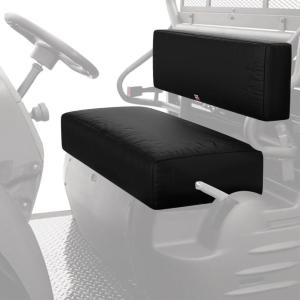 imageKEMIMOTO Mule Seat Cover Compatible with Kawasaki Mule 3000 3010 3020 4000 4010 20012023 2025 UTV Bench Seat Cover Set AntiScratch Full Protection BlackBlack