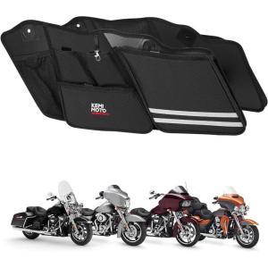 imageKEMIMOTO Saddle Bag Organizers 2 Pack Compatible with 20142023 2024 2025 Street Glide Road King Road Glide Saddlebag Organizers