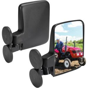 imageKEMIMOTO Tractor Magnetic Side Mirrors 114 Lbs Magnet Rear View Mirror for Tractors Forklifts Lawn Movers Golf Cart Small Dozers Lift Trucks Compatible with John Deere Kubota Toyota CASE
