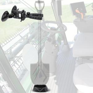 imageKEMIMOTO Tractor Tool Holder Rack for Glass Windshield Adjustable Tool Mount with Enclosed Suction Cup Compatible with Tractor Cab Truck UTV Back Windshield and Golf Cart