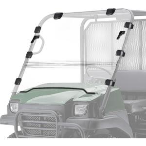 imageKEMIMOTO UTV Flip Windshield Compatible with Kawasaki Mule 3010 20032009 and Kawasaki Mule 3000 20052013 ScratchResistant Full Front Folding Clear Windshield