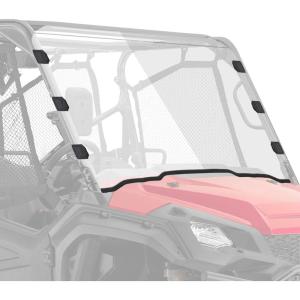 imageKEMIMOTO UTV Front Full Windshield Compatible with Pioneer 10001000510006 20162025 UV Resistant 14quot Thick Polycarbonate Clear Windshield with Preinstalled Seal