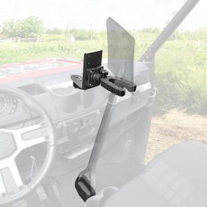 imageKEMIMOTO UTV Hunting Tool Holder Rack Tool Holder Compatible with Polaris Ranger and General Mount on The Dash Cup Holder or Cargo Bed Shovel Mount Bow Rack