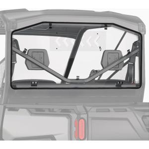imageKEMIMOTO UTV Rear Windshield Back Wind Screen Back Window with Sliding Panel Compatible with CanAm Defender HD 5 8 10  MAX 2016 2017 2018 2019 2020 2021 2022 2023 2024Clear with Vented Window
