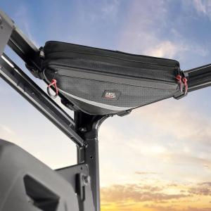 imageKEMIMOTO UTV Roll Bar Triangle Storage Bag Water Resistant Universal RoofDoorSide Armrest Bag Compatible with Most UTV Road and Mountain BikesBlack
