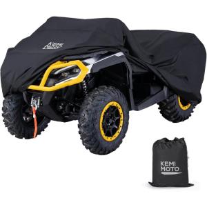 imageKEMIMOTO Universal ATV Cover Waterproof 4 Wheeler Quad Cover Compatible with Polaris Sportsman 570450 Fourtrax CanAm Kawasaki CFMOTO 827LX512W X465H inchM827 X 512 X 465