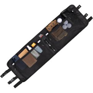 imageKEMIMOTO Upgraded Golf Cart Overhead Storage Bag Ceiling Storage with Dual Mesh Pockets Compatible with Club Car PrecedentTempo and Onward 1680D Overhead Organizer Black