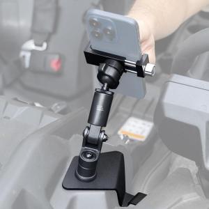 imageKEMIMOTO X3 Phone Mount CNC Aluminum Dashboard 360 Adjustable Cell Phone Holder Compatible with CanAm Maverick X3 and MAX ModelsPhone Mount