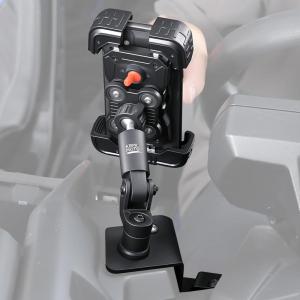 imageKEMIMOTO X3 Phone Mount CNC Aluminum Dashboard 360 Adjustable Cell Phone Holder Compatible with CanAm Maverick X3 and MAX ModelsPhone Mount with Vibration Dampener