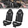 imageKEMIMOTO 1423 XP 1000 Seat Covers 1680D WaterResistant with Pocket Compatible with Polaris RZR XP 1000 XP Turbo RS1 20142023 2 and 4 Seater RZR Seat Covers Black ampamp Gray 2 Pack