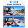 imageKEMIMOTO 1923 XP 1000 Flip Up Windshield Upgraded Fit and Seal Compatible with 20192023 Polaris RZR XP 1000 RZR XP Turbo 2 and 4 Seater Heavy Duty 2IN1 Folding Window Hard Coated PC