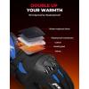 imageKEMIMOTO 2025 Version Heated Motorcycle Gloves for Men and Women DualZone Control with Hard Protective Shields 74V 3000mAh Rechargeable Battery Waterproof TouchscreenBlue