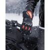 imageKEMIMOTO 2025 Version Heated Motorcycle Gloves for Men and Women DualZone Control with Hard Protective Shields 74V 3000mAh Rechargeable Battery Waterproof TouchscreenRed