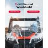imageKEMIMOTO 2IN1 Front Vented Windshield Compatible with Polaris General 1000 XP 1000 4 1000 20162025 Sliding Scratch Resistant Clear UTV Windshield Window Accessories