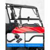 imageKEMIMOTO 2IN1 UTV Flip Up Windshield Compatible with Pioneer 7007004 2014 2025 Heavy Duty Clear PC Front Windshield Provide Open Vented or Fully Closed Ventilated Windscreen Accessories
