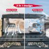 imageKEMIMOTO 2in1 UTV Rear Window Sliding Vent Defrost Compatible with Polaris Ranger XP 1000CREW 20172024 Ranger 1000 20202024 Ranger 900 XP 20132019 Back Window Hard Rear Windshield Fit Roof