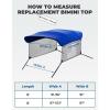 imageKEMIMOTO 3 Bow Bimini Top Replacement with Detachable Mesh Sidewalls 600D Marine Grade Canvas Heavy Duty Cover Boat Canopy Waterproof Sun Shade Easy Install Without Frame for Boats Blue 67quot72quot Wblue