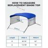 imageKEMIMOTO 3 Bow Bimini Top Replacement with Detachable Mesh Sidewalls 600D Marine Grade Canvas Heavy Duty Cover Boat Canopy Waterproof Sun Shade Easy Install Without Frame for Boats Blue 67quot72quot Wblue
