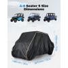 imageKEMIMOTO 420D Waterproof UTV Cover 46 Seater Compatible with Polaris Ranger Crew XP 1000 General RZR XP 4 Talon Pioneer Teryx 4 Uforce U10 Pro XL 2025 with Reflective Strips Easy Use Cover MediumSmall