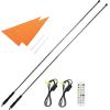 imageKEMIMOTO 5FT 2PCS Whip Lights for UTV ATV 22 Modes 21 Colors 5 Bright 10 Speed IP67 Waterproof RF Wireless Control Compatible with CanAm Maverick X3 Defender Polaris RZR Ranger Pioneer Kawasaki2
