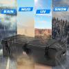 imageKEMIMOTO ATV Gear Bag for Front Rear Rack ATV Storage Bags WaterResistant Adjustable Divider Board Additional Cooler Rack Bag Compatible With Polaris Sportsman Fourtrax Kawasaki Arctic CatBlack